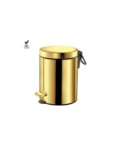 Sanco Waste Bins Χαρτοδοχείο 5 lt Soft Close (AISI 304) PVD χρυσό ορείχαλκο γυαλιστερό 90605-PVD-02PL