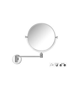Sanco Cosmetic mirrors Μεγεθυντικός καθρέπτης 2 όψεων x5 Χρώμιο MR-811-Α03
