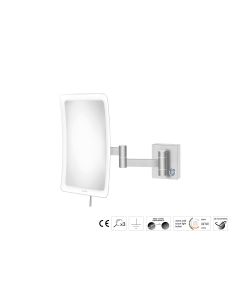 Sanco LED Cosmetic mirrors Μεγεθυντικός καθρέπτης x3 με LED PVD νίκελ ατσάλι MRLED-301-PVD-11BR