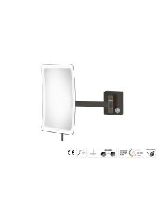 Sanco LED Cosmetic mirrors Μεγεθυντικός καθρέπτης x3 με LED Σκούρο μπρονζέ ματ MRLED-305-DM25