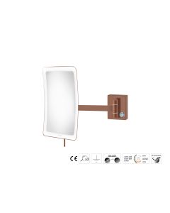 Sanco LED Cosmetic mirrors Μεγεθυντικός καθρέπτης x3 με LED Χάλκινο ματ MRLED-305-Μ26