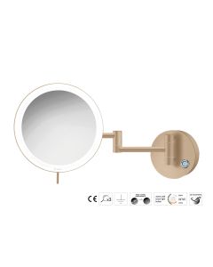 Sanco LED Cosmetic mirrors Μεγεθυντικός καθρέπτης x3 με LED Μόκα ματ MRLED-701-M103