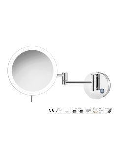 Sanco LED Cosmetic mirrors Μεγεθυντικός καθρέπτης x3 με LED Χρώμιο MRLED-701-Α03