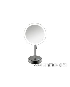 Sanco LED Cosmetic mirrors LED Επικαθήμενος Καθρέπτης μεγεθυντικός x3 PVD gun metal βουρτσιστό MRLED-903-PVD-05BR