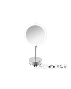 Sanco LED Cosmetic mirrors LED Επικαθήμενος Καθρέπτης μεγεθυντικός x3 PVD νίκελ ατσάλι MRLED-903-PVD-11BR