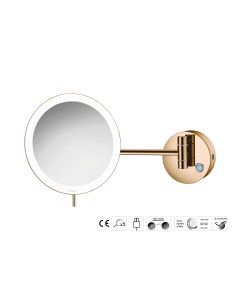 Sanco LED Cosmetic mirrors LED Καθρέπτης μεγεθυντικός x3 usb charging PVD θερμό μπρονζέ γυαλιστερό MRLED-905-PVD-01PL