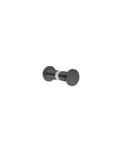 Sanco Glass Door Accessories Διπλό Πόμολο / Άγκιστρο Σκούρο γραφίτη SET-GL0670-122
