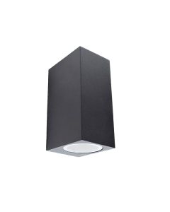 Φωτιστικό Επιτοίχιο Εξ.Χώρου IP44 15x65x80mm Χυτό Αλουμίνιο Γραφίτη 2xGU10 Sun Light SZ-2720