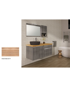 Έπιπλο Μπάνιου Μ120xB50xY55cm Βάση-Πάγκος Μασίφ Ξύλο Πεύκο-Νιπτήρας-Καθρέπτης-Φωτιστικό-Άνω Ντουλάπι Μελαμίνη σε MDF Positano Savvopoulos Ultima 04-8777