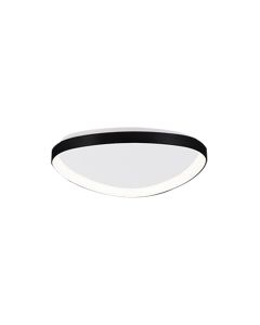 Πλαφονιέρα οροφής LED 25W 3CCT από μαύρο μέταλλο και ακρυλικό D:61,5x5cm 42043-Black