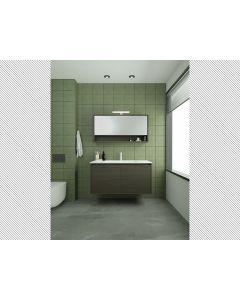 Σετ Έπιπλο Μπάνιου 91*50 εκ.Δρυς Ανθρακί σε Κ/Π Θαλάσσης,Νιπτήρας Solid Λευκό, Καθρέπτης, Φωτιστικό, Urban IΙ