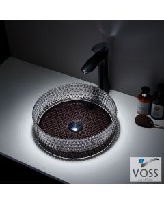Νιπτήρας Γυάλινος RING-D Φ40 Voss GLass Black VB1040-400