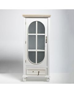 ΒΙΤΡΙΝΑ ΞΥΛΙΝΗ ΛΕΥΚΗ 1 ΣΥΡΤΑΡΙ 1 ΠΟΡΤΑ 48x32x115cm Eurolamp 810-00128