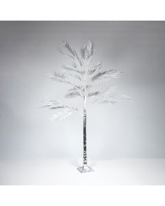 ΑΣΗΜΙ ΔΕΝΤΡΟ ΦΤΕΡΗ 1,8m,  ΜΕΤΑΣΧΗΜΑΤΙΣΤΗΣ, 140 ΘΕΡΜΑ ΛΕΥΚΑ MINI LED, ΠΡΟΕΚΤΑΣΗ ΠΑΡΟΧΗΣ 3m, IP44 Eurolamp 600-30727