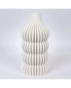 ΒΑΖΟ ΠΟΡΣΕΛΑΝΙΝΟ 3D ΛΕΥΚΟ 17.5x17.5x35.5cm Eurolamp 752-21096