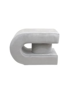 ΣΚΑΜΠΟ ΒΕΛΟΥΔΟ ΓΚΡΙ MDF 60.5x40x40cm Eurolamp 810-00133