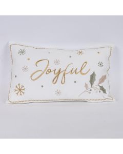 ΜΑΞΙΛΑΡΙ ΛΕΥΚΟ, ΜΕ ΧΡΥΣΗ ΕΠΙΓΡΑΦΗ JOYFUL, 30x50cm Eurolamp 600-46022
