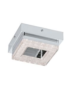 Eglo Fradelo Μοντέρνα Μεταλλική Πλαφονιέρα Οροφής με Ενσωματωμένο LED σε Ασημί χρώμα 14cm 95655