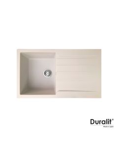 Νεροχύτης Συνθετικός Ένθετος 86x50εκ. 1 γούρνα για ερμάριο 45εκ. Beige Duralit KS100-500