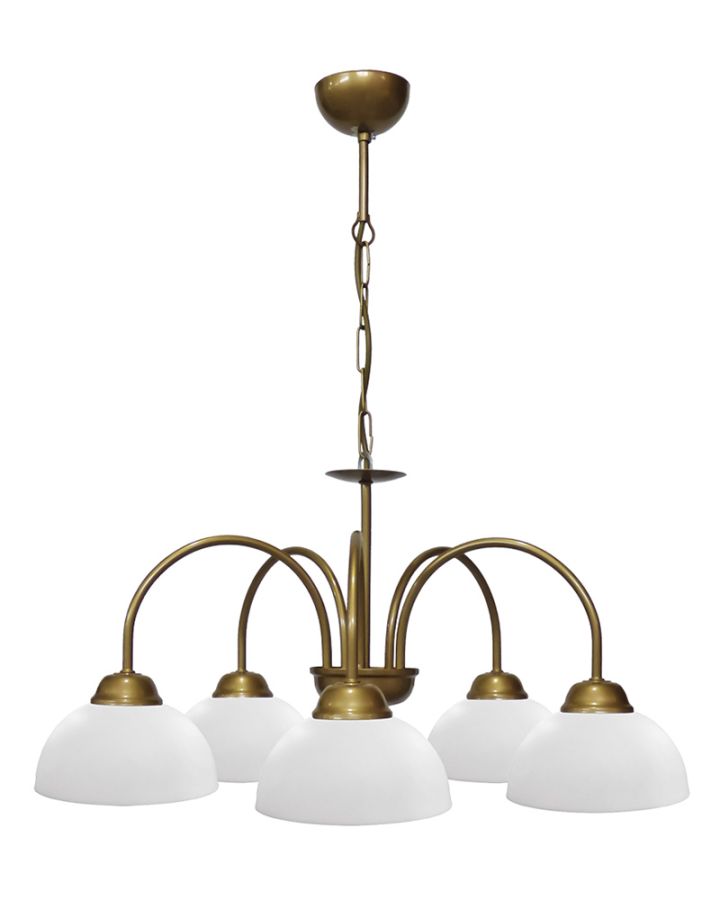 BELLA/5L-SFERA GOLD MAT-WHITE ΠΟΛΥΦΩΤΟ ΚΡΕΜΑΣΤΟ Heronia 01-0451