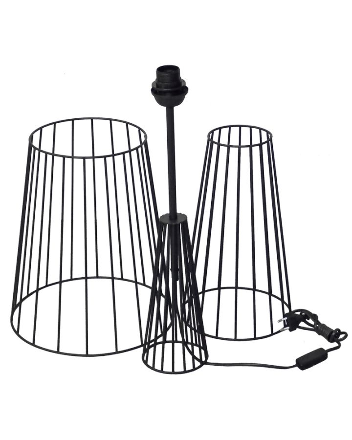 FLB-11 ΜΑΥΡΟ-BLACK ΔΑΠΕΔΟΥ ΒΑΣΗ (ΚΙΤ-3ΤΕΜΑΧΙΩΝ)h130 x Φ32 Heronia 09-0161