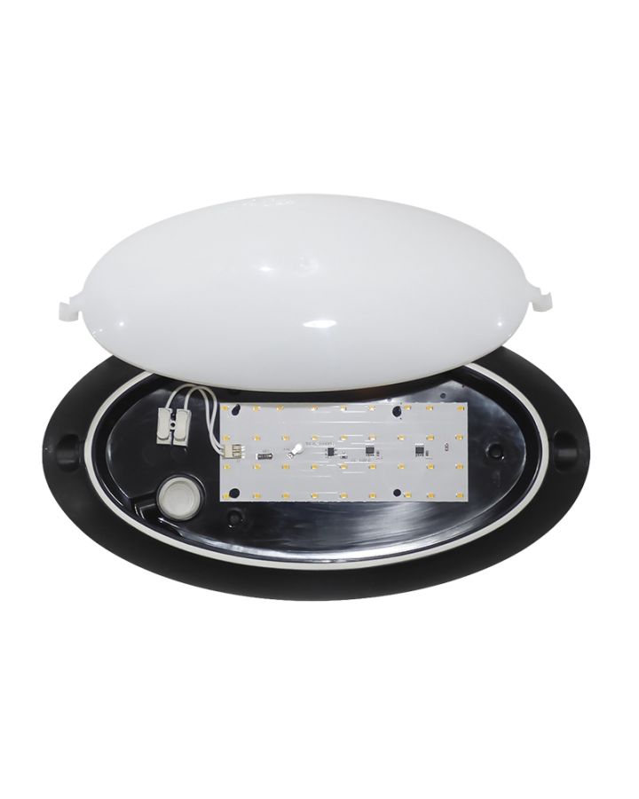 D-212 BLACK ΕΝΣΩΜΑΤΩΜΕΝΟ LED 12W ΟΒΑΛ Heronia 32-0204
