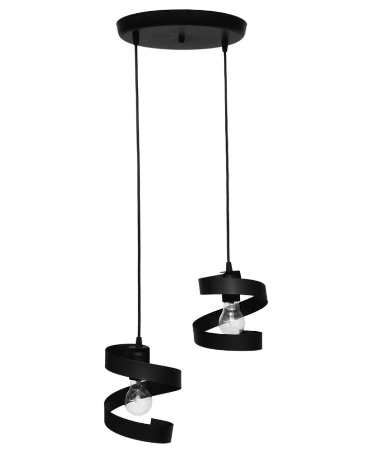FLEXI-01 BLACK 2L PENDEL ΜΟΝΤΕΡΝΟ ΚΡΕΜΑΣΤΟ Ε/27 Heronia 34-0320