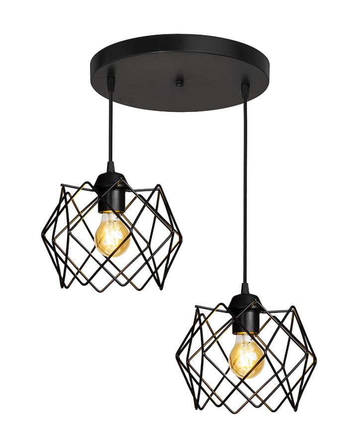 DM-04PENDEL 2/L BLACK ΚΡΕΜΑΣΤΟ ΑΝΙΣΟΠΕΔΟ ΑΡΑΧΝΗ ΜΕΤΑΛΛΙΚΟ Heronia 34-0380