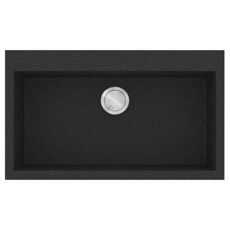 Νεροχύτης Κουζίνας 60x50cm Ένθετος Eρμάριο 60cm Γρανίτης Sanitec Ultra Granite 809-36-Grafite