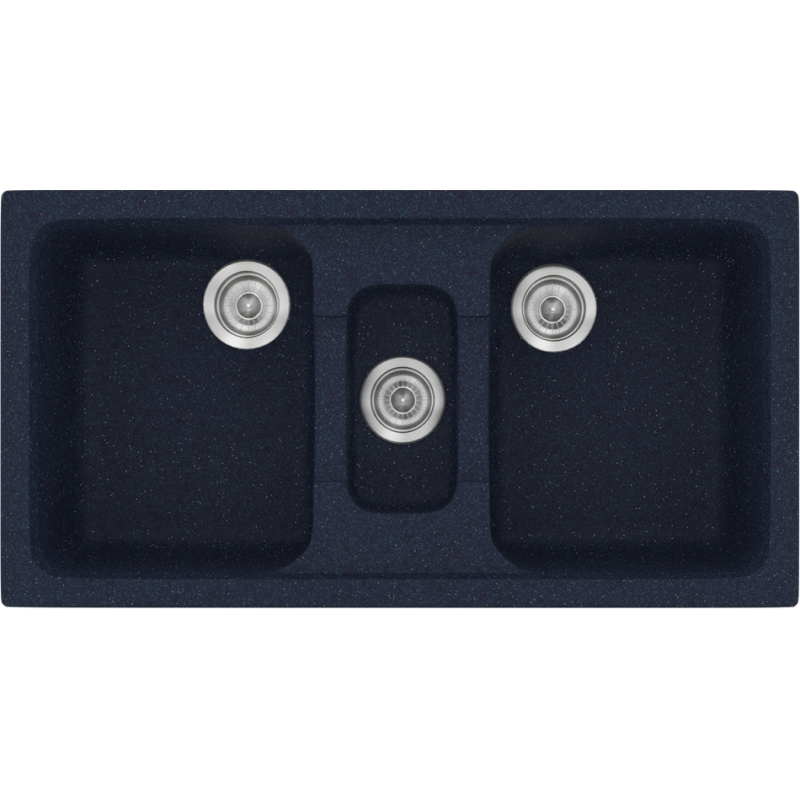 Νεροχύτης Κουζίνας Συνθετικός 97x51εκ. Ένθετος σε ερμάριο 100εκ.Χρώμα Granite Blue Sanitec Classic 325εκ.Χρώμα Granite Blue Sanitec Classic 325-18-Granite-Blue