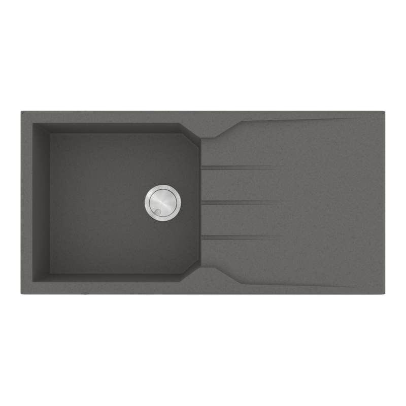 Νεροχύτης Κουζίνας Γρανίτης 100x50cm 1 Γούρνα & Ποδιά Ένθετος Ερμάριο 55cm Sanitec Ultra Granite 811-35-Pietra