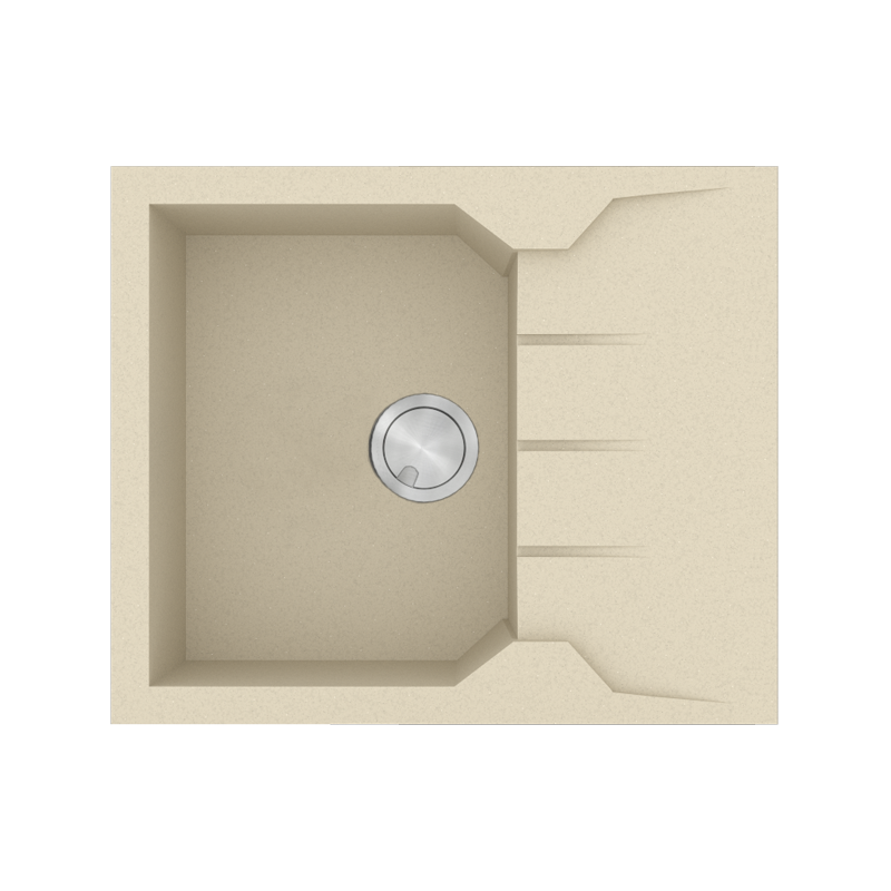 Νεροχύτης Κουζίνας 60x50cm Γρανίτης Ένθετος Ερμάριο 50cm Sanitec Ultra Granite 812-31-Ocra