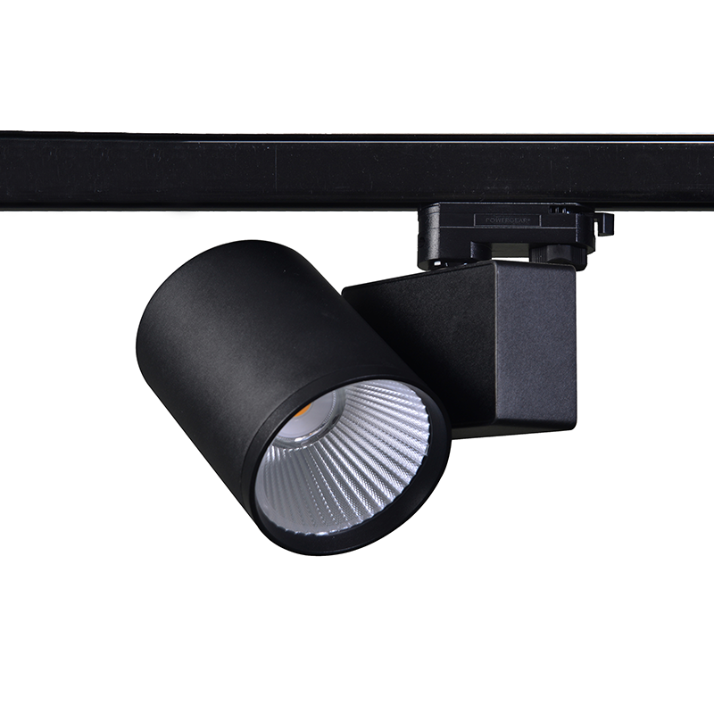SAND BLACK LED TRACK LUMINAIRE 40W 3000K 3-PHASE 38° 4200LM 230V AC Ra80 5YRS ACA LISOR4030B4N