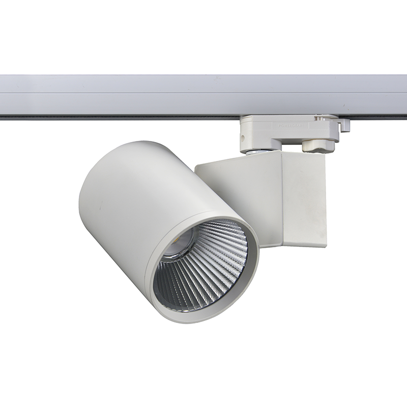 SAND WHITE LED TRACK LUMINAIRE 40W 4000K 3-PHASE 38° 4600LM 230V AC Ra80 5YRS ACA LISOR4040W4N