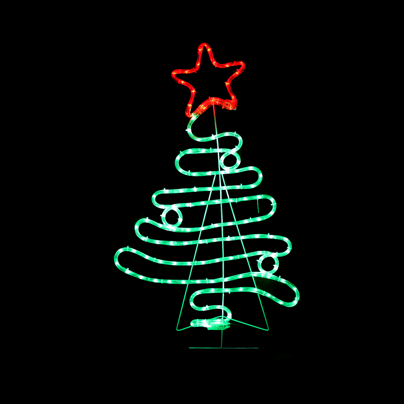 "CHRISTMAS TREE" 132 LED ΣΧΕΔΙΟ 5.5m ΜΟΝΟΚΑΝΑΛ ΦΩΤΟΣΩΛ RED-GREEN IP44 54x90cm 1.5m ΚΑΛΩΔ ACA XTREELEDGR90