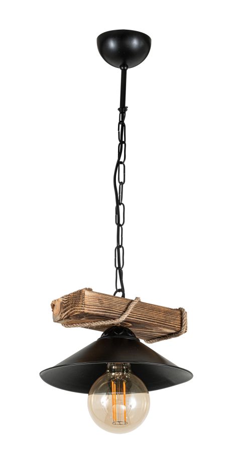 PDT 2060-1 ΚΡΕΜ. 1/Φ ΡΑΓΑ ΞΥΛΙΝΗ ΜΕ ΚΑΜΠΑΝΑ ΚΑΠΕΛΟ  1xΕ-27 ARlight 0083514