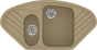 Sanitec Νεροχύτης 302 Classic 96×51 302-15-Metallic-Cream
