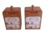 Σετ 2 δοχεία καφέ-ζάχαρη ξύλινα DC-021C Etoile DC-021C