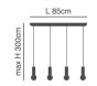 SE21-GM-4-4BL ADEPT TUBE Gold Matt Pendant+ HOMELIGHTING 77-8573