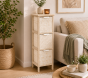 Συρταριέρα MDF με 3 Συρτάρια 25x25x77cm Μπεζ με Σχέδια MRShome DS-1399000