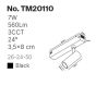 Φωτιστικό spot LED 7W, 3CCT, 24° για μαγνητική ράγα 220V, σε μαύρη απόχρωση D:3,5x8cm TM20110
