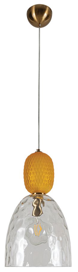 PDC 1281 HN 1/Φ ΣΦΥΡΙΛΑΤΟ ΓΥΑΛΙ ΜΕ ΔΙΑΚΟΣΜΗΤΙΚΟ ΜΕΛΙ ΓΥΑΛΙ 1xE27 ARlight 0084643