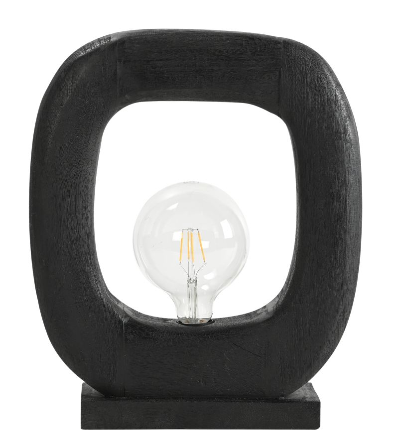 TLI 6329 BK ΕΠΙΤΡΑΠΕΖΙΑ ΛΑΜΠΑ ΜΑΥΡΗ ΞΥΛΟ ΤΕΤΡΑΓΩΝΗ  1XE27 ARlight 02210113