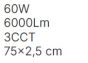 Πλαφονιέρα οροφής LED 60W 3CCT by switch on base σε ασημί απόχρωση D:75x2,5cm 42036-AA-Silver
