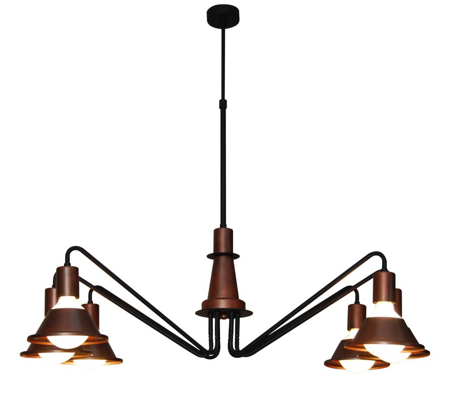HL-3521-6 EMILY OLD BRONZE & WHITE PENDANT HOMELIGHTING 77-3766