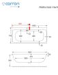 Μπανιέρα Ευθύγραμμη 230lt Μ170xΠ75cm Ακρυλική Ενίσχυση Carronite Carron Profile Duo 473DC 