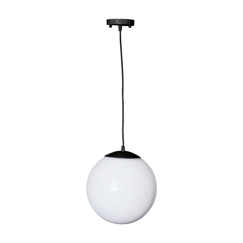 HANG LIGHT PMM Φ250 PMM OPAL ΜΑΥΡΟ ΚΑΛΩΔΙΟ ΡΟΖΕΤΑ ACA AC.18250KOPB