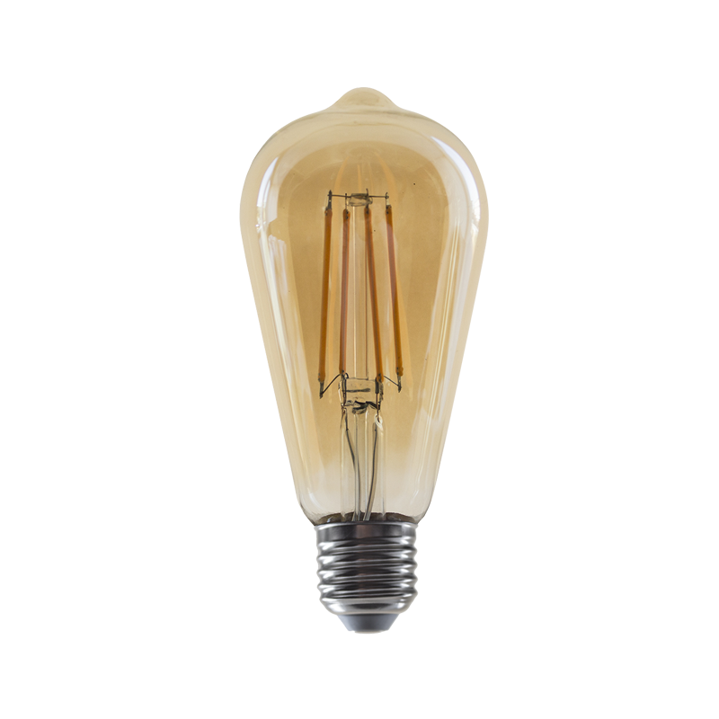 LED FILAMENT E27 STEP-DIM ST64 AMBER 8W 2700K 230V AC 920LM RA80 ACA CONDI8WWAMSD