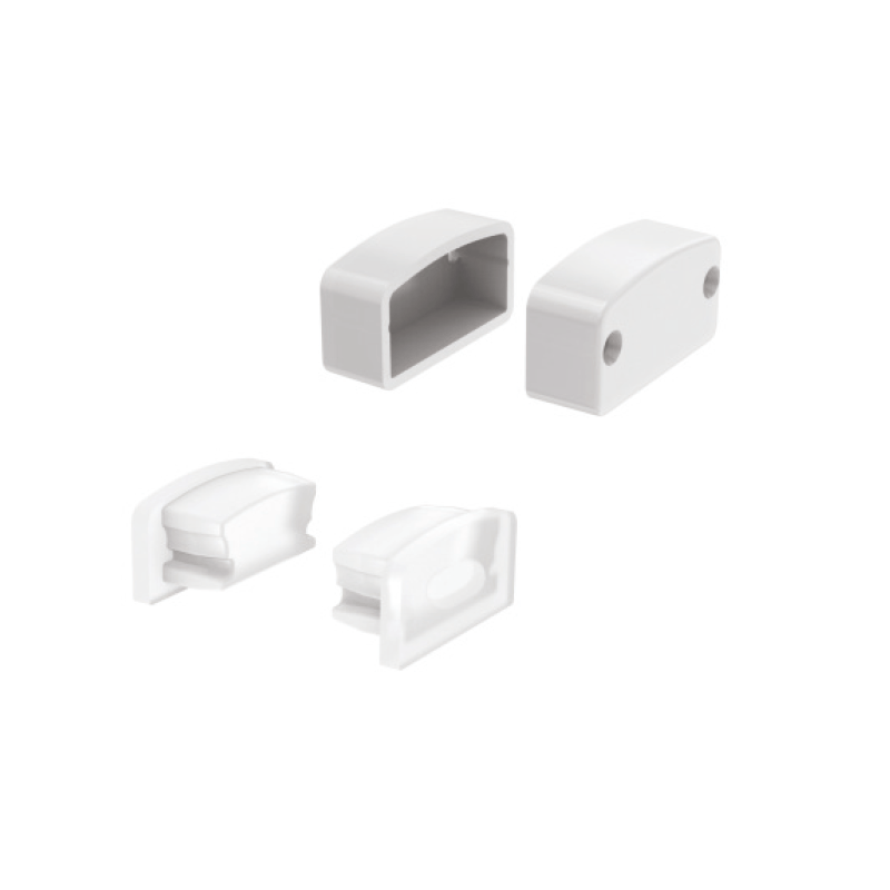 SET OF SILICON & PLASTIC END CAPS FOR P146, 2 WITHOUT HOLE & 2 WITH HOLE ACA EP146