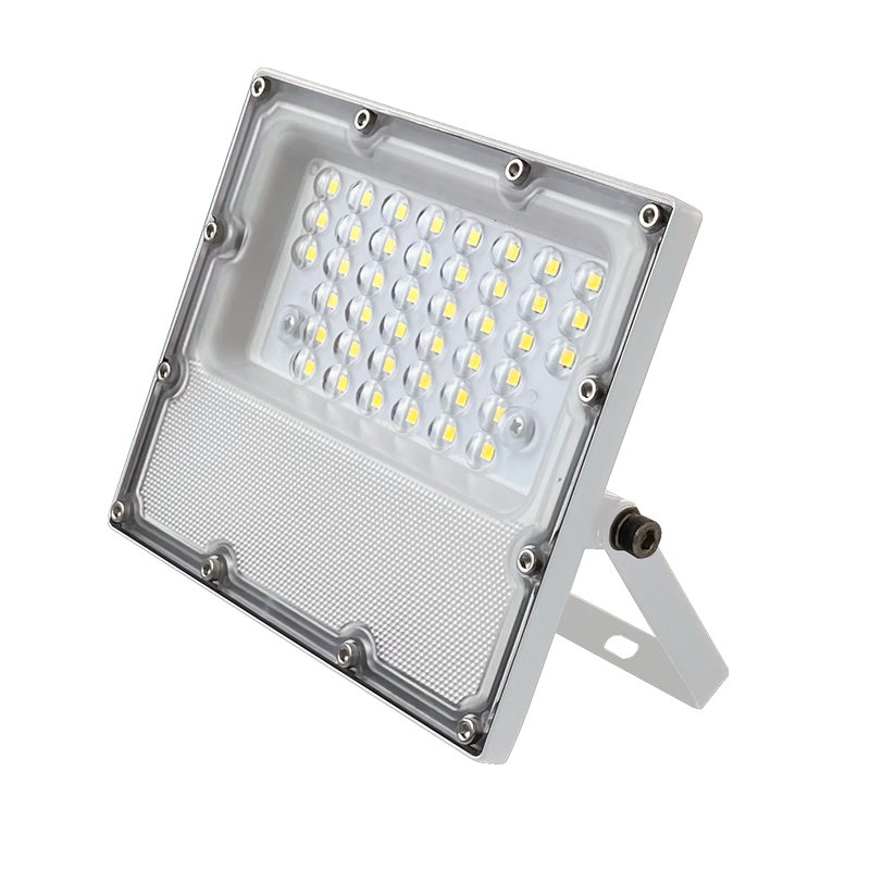 LED SMD WHITE FLOOD LUMINAIRE IP65 10W 4000K 1200Lm 100-277V AC RA80 IK08 5YRS BREATHING VALUE ACA J1040W